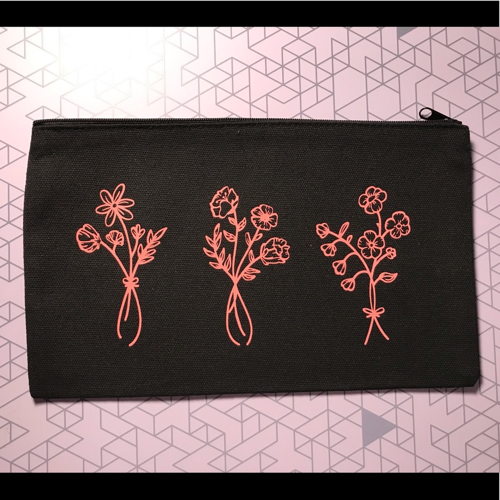 Flower Makeup / Pencil Pouch Bag